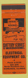 Matchbook Cover - Electrical Equipment Battery Service Kankakee IL