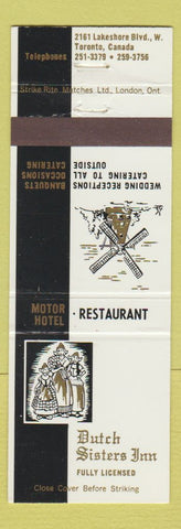 Matchbook Cover - Dutch Sisters Inn Toronto ON windmill