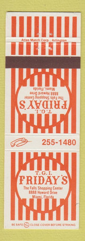 Matchbook Cover - TGI Friday's Miami FL restaurant