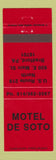 Matchbook Cover - Motel De Soto Bradford PA RED