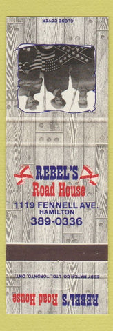 Matchbook Cover - Rebel's Road House Hamilton ON