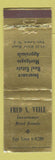 Matchbook Cover - Fred Veile Insurance Real Estate Fair Lawn NJ