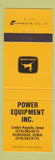 Matchbook Cover - John Deere Tractors Dubuque Cedar Rapids IA