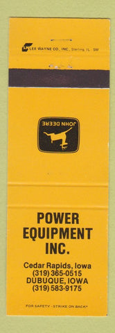 Matchbook Cover - John Deere Tractors Dubuque Cedar Rapids IA