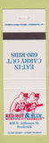 Matchbook Cover - Red Hot & Blue Memphis BBQ Pit Frederick MD