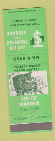 Matchbook Cover - Le Fix Transfer Storage Seattle WA trucking