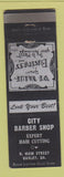 Matchbook Cover - City Barber Shop Baxley GA WEAR
