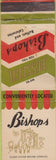 Matchbook Cover - Biships Buffet Cafateria IA IL NE WEAR