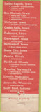 Matchbook Cover - Biships Buffet Cafateria IA IL NE WEAR