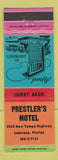 Matchbook Cover - Prestler's Motel Lakeland FL