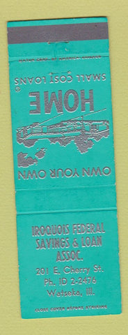 Matchbook Cover - Iroquois Federal Savings and Loan Watseka IL