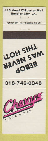 Matchbook Cover - Chevy's Diner Bar Bossier City LA
