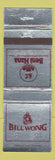 Matchbook Cover - Bill Wong Beni Hana Montreal QC WEAR