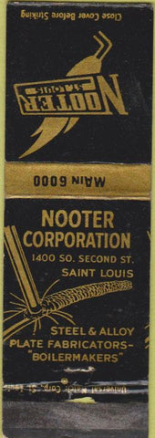 Matchbook Cover - Nooter St Louis MO Corp Steel Alloy