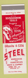 Matchbook Cover - Steel Warehouse Smith Caffrey Steel Syracuse NY
