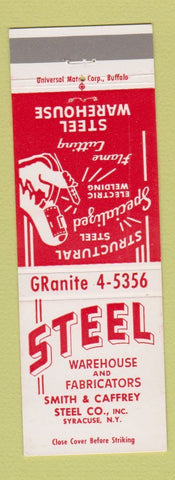Matchbook Cover - Steel Warehouse Smith Caffrey Steel Syracuse NY