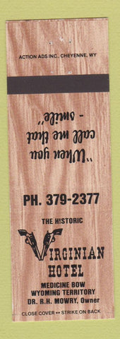 Matchbook Cover - Virginian Hotel Medicine Bow WY