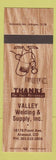 Matchbook Cover - Valley Welding Supply Atwood Colorado