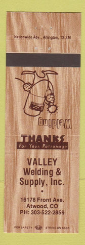 Matchbook Cover - Valley Welding Supply Atwood Colorado