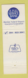Matchbook Cover - Bank of Romney WV