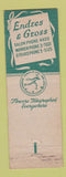 Matchbook Cover - Endres and Goss Flowers Salem Warren Girard OH?