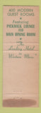Matchbook Cover - Hotel Kimball Springfield MA WEAR