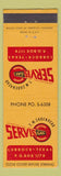 Matchbook Cover - Servis Gas Propate Butane Lubbock TX