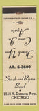 Matchbook Cover - Stack and Ryan Bowling Chicago IL WEAR