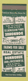 Matchbook Cover - Donnohue Real Estate Loans Sedalia MO