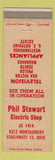 Matchbook Cover - Phil Stewart Electric Cincinnati OH