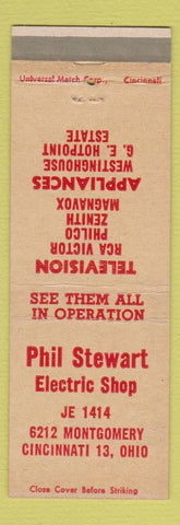 Matchbook Cover - Phil Stewart Electric Cincinnati OH