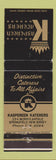 Matchbook Cover - Kaspereen Katerers Springfield NJ WEAR