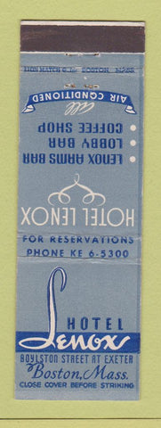 Matchbook Cover - Hotel Lenox Boston MA