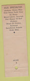 Matchbook Cover - Locke Ober Cafe Boston MA