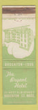 Matchbook Cover - Bryant Hotel Brockton MA