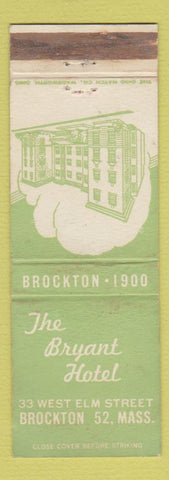 Matchbook Cover - Bryant Hotel Brockton MA