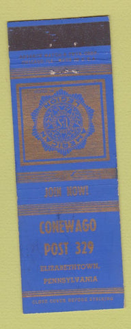 Matchbook Cover - American Legion Conewago Elizabethtown PA ADVANCE