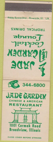 Matchbook Cover - Jade Garden Chinese restaurant Broadview IL