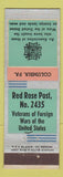 Matchbook Cover - VFW Red Rose Post Columbia PA ADVANCE