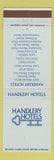 Matchbook Cover - Handlery Hotels San Francisco Oakland San Diego Monterey CA