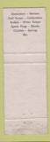 Matchbook Cover - Hall Supply Auto Parts Philadelphia PA 1957