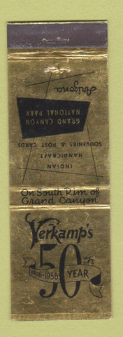 Matchbook Cover - Verkamp's Grand Canyon National Park AZ 1956 WEAR feature