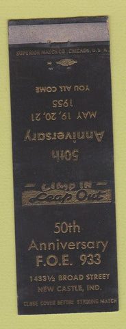 Matchbook Cover - FOE New Castle IN 50th 1955