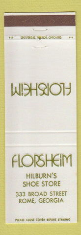 Matchbook Cover - Florsheim Shoes Rome GA Hilburn's Shoe Store