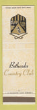 Matchbook Cover - Bethesda Country Club MD