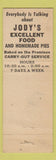 Matchbook Cover - Jody's Drive In Restaurant  WEAR