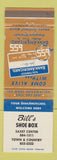 Matchbook Cover - Bill's Shoe Box Saxet Center
