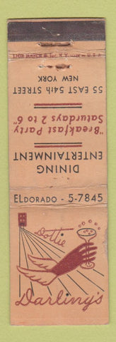 Matchbook Cover - Dottie Darling's New York City WORN