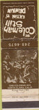 Matchbook Cover - The Coleman Santa Clara CA
