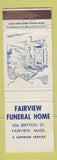 Matchbook Cover - Fairview Funeral Home MA WEAR